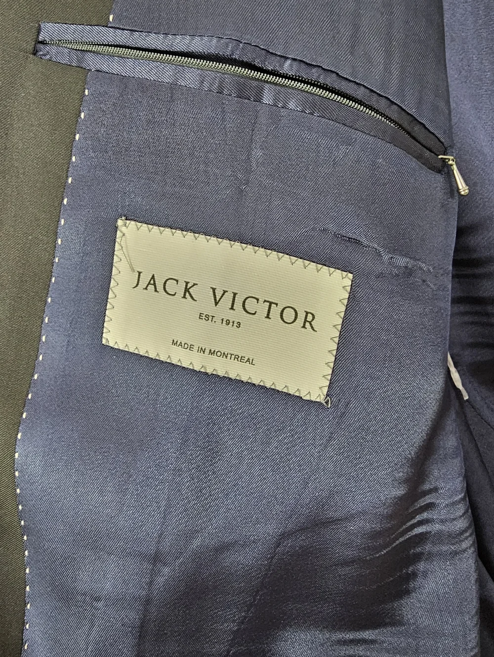 Jack Victor New York CT Black 3Sixty5 Superfine Wool Suit Jacket Luxe Men's 46R